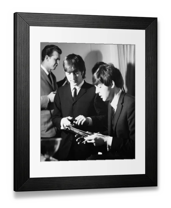 Framed Print : John Lennon and Paul McCartney in New York during The Beatles first tour of the United Framed Print : John Lennon and Paul McCartney in New York during The Beatles first tour of the United
