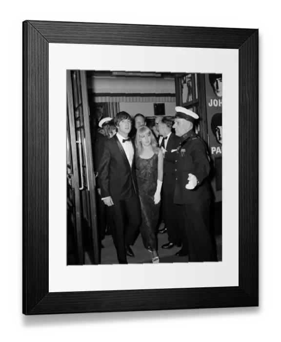 Framed Print : The Beatles A Hard Days Night royal film premiere at the London Pavillion Theatre in Framed Print : The Beatles A Hard Days Night royal film premiere at the London Pavillion Theatre in