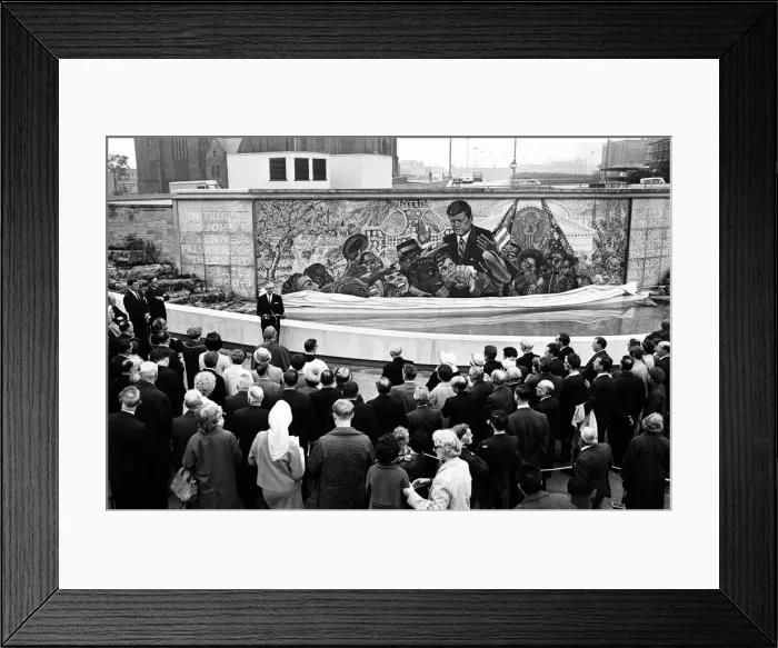Framed Print : Unveiling of President Kennedy 160, 000 piece memorial mosaic, located in Kennedy Gardens Framed Print : Unveiling of President Kennedy 160, 000 piece memorial mosaic, located in Kennedy Gardens