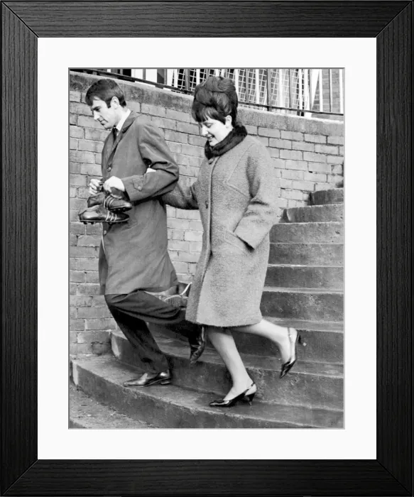 Framed Print : Footballer Alan Suddick holds his 60, 000 pair of boots Framed Print : Footballer Alan Suddick holds his 60, 000 pair of boots