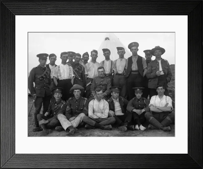 Framed Print : Farriers of the Royal Artillery pose fir the camera during a training exercise before Framed Print : Farriers of the Royal Artillery pose fir the camera during a training exercise before