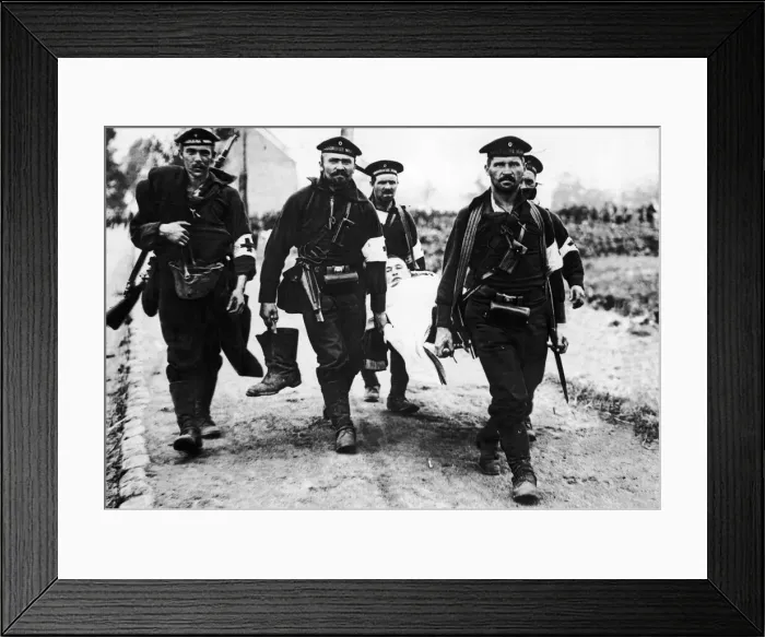 Framed Print : German Sailors. As they are not required for duty at sea Framed Print : German Sailors. As they are not required for duty at sea