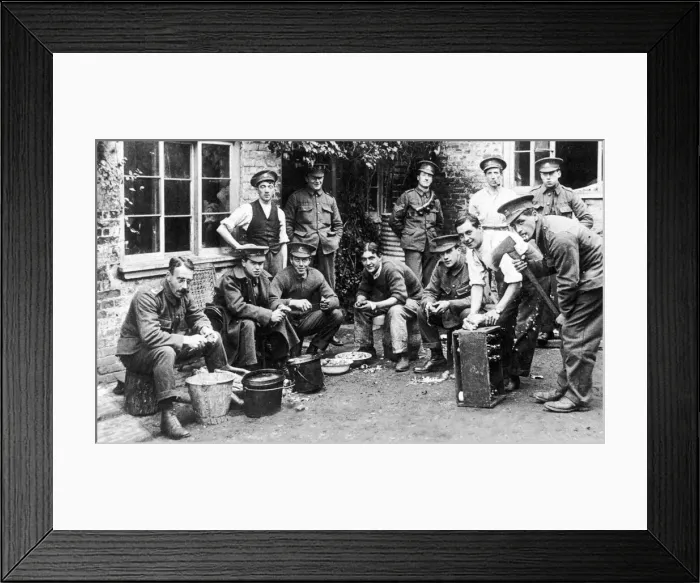 Framed Print : B Squadron of the South Yorkshire Regiment seen here during preparations for Sunday Framed Print : B Squadron of the South Yorkshire Regiment seen here during preparations for Sunday