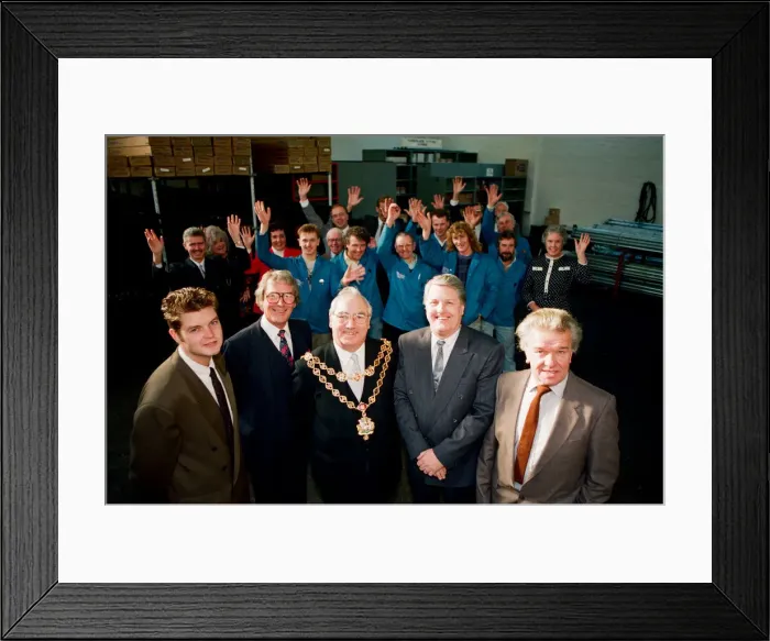Framed Print : Directors and staff of D Berry & Co of Handsworth, pictured during their silver jubilee Framed Print : Directors and staff of D Berry & Co of Handsworth, pictured during their silver jubilee
