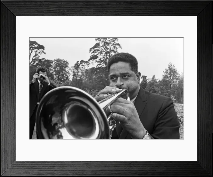 Framed Print : Dizzy Gillespie Jazz Man at Fort Belvedere near Ascot. 5th June 1963 Framed Print : Dizzy Gillespie Jazz Man at Fort Belvedere near Ascot. 5th June 1963