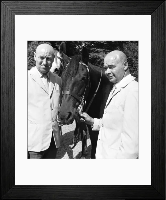Framed Print : Bill Maynard (left) who plays a villian in the film One More Time