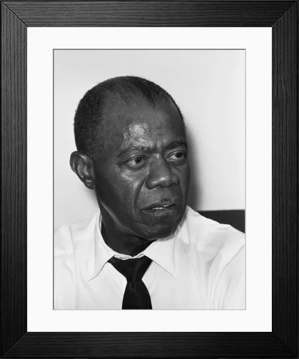 Framed Print : Louis Armstrong photographed whilst on tour circa 1968 Framed Print : Louis Armstrong photographed whilst on tour circa 1968
