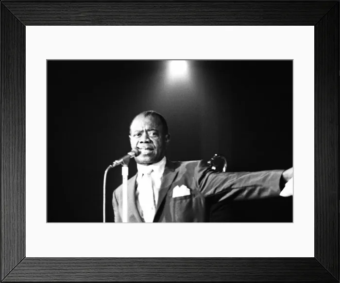 Framed Print : Louis Armstrong on stage circa 1968 Framed Print : Louis Armstrong on stage circa 1968