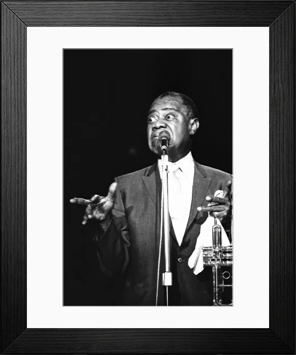 Framed Print : Louis Armstrong photographed circa 1968 Framed Print : Louis Armstrong photographed circa 1968