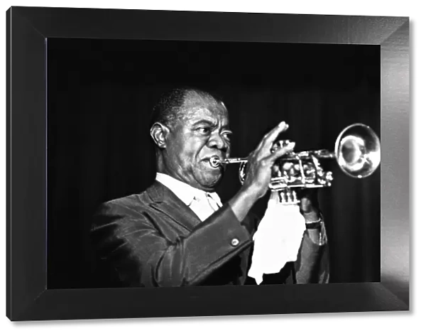 Louis Armstrong seen here on stage at the Batley Variety Club 26th June 1968
