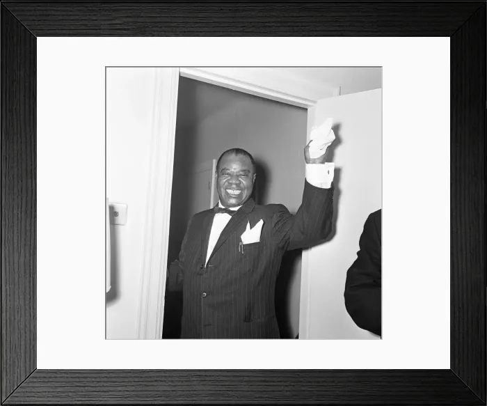 Framed Print : star Louis Armstrong meeting Yevgeny Yevtushenko 14th May 1962 Framed Print : star Louis Armstrong meeting Yevgeny Yevtushenko 14th May 1962