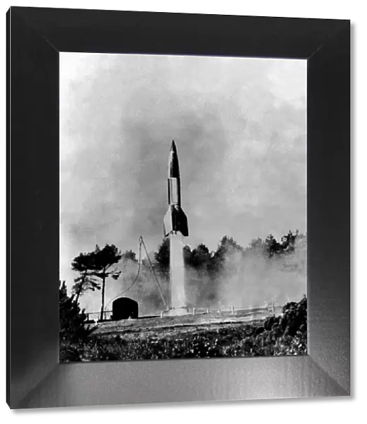 World War Two - Second World War - A German V2 rocket blasts off in what is likely to
