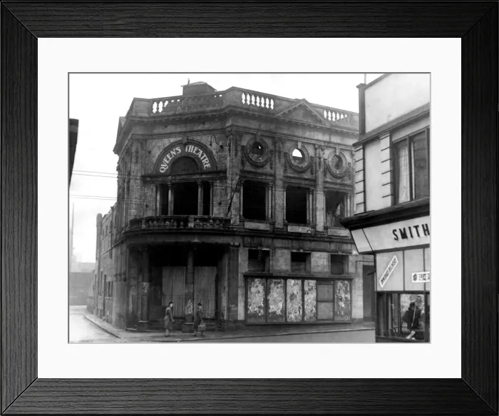 Framed Print : World War Two - Second World War - The ruins after a German air raid on a North East of Framed Print : World War Two - Second World War - The ruins after a German air raid on a North East of