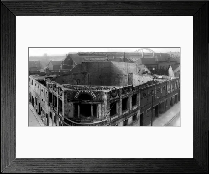 Framed Print : World War Two - Second World War - The ruins after a German air raid on a North East of