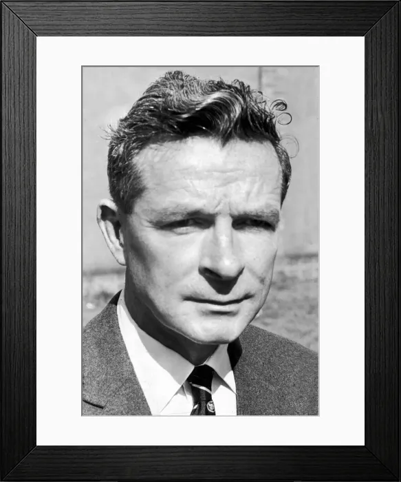 Framed Print : Portrait of West Bromwich Albion football manager Jimmy Hagan, July 1964
