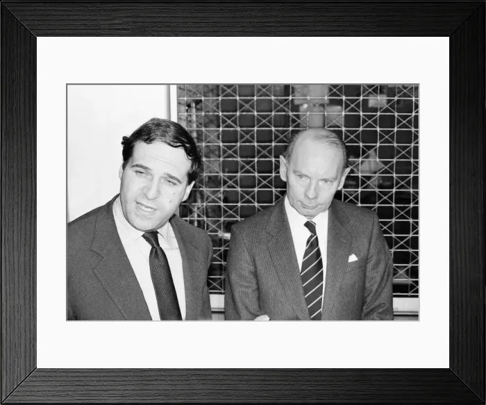 Framed Print : Conservative Home Secretary Leon Brittan pictured during his visit to Westminster Framed Print : Conservative Home Secretary Leon Brittan pictured during his visit to Westminster