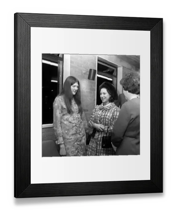 Framed Print : North East Royal Visit - Princess Margaret flew into Newcastle Airport