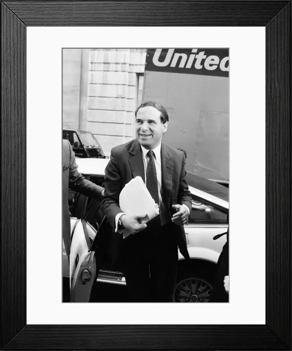 Framed Print : Trade and Industry Secretary Leon Brittan arrives at the Royal Society of Arts in London Framed Print : Trade and Industry Secretary Leon Brittan arrives at the Royal Society of Arts in London