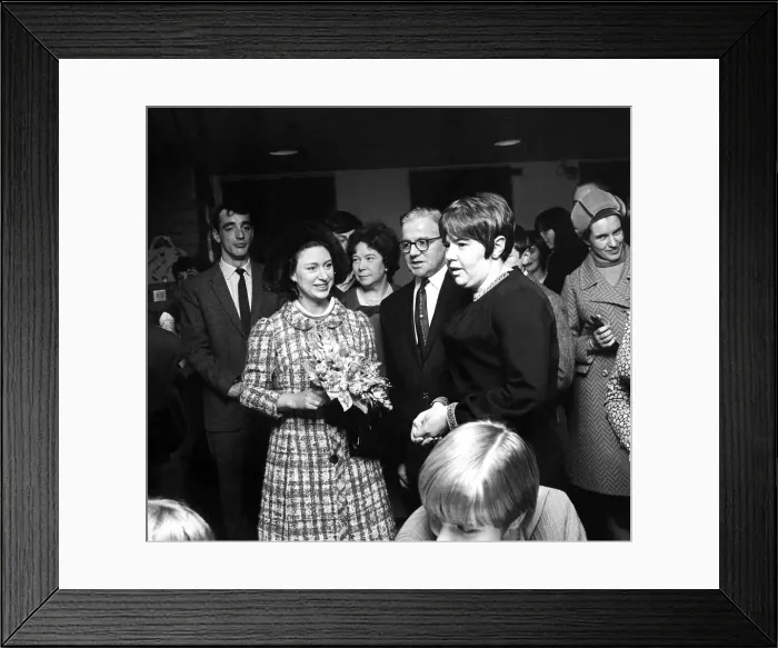 Framed Print : North East Royal Visit - Princess Margaret flew into Newcastle Airport
