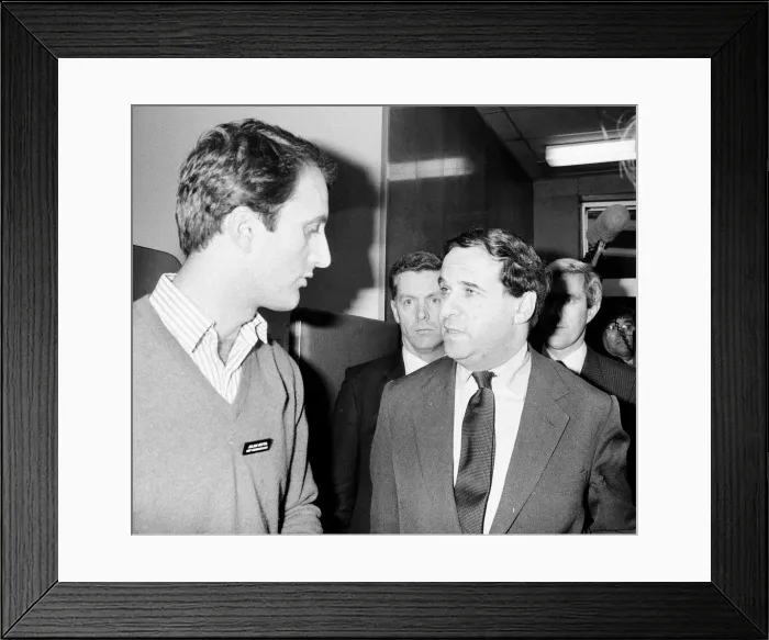 Framed Print : Conservative Home Secretary Leon Brittan pictured during his visit to Westminster