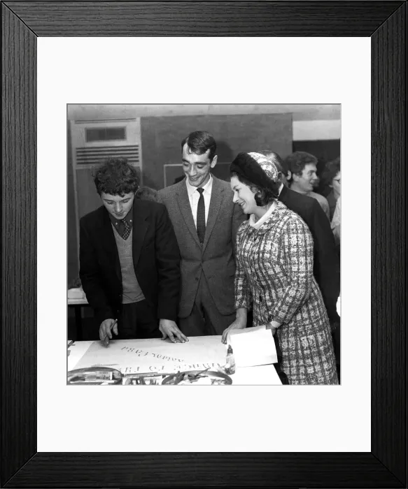 Framed Print : North East Royal Visit - Princess Margaret flew into Newcastle Airport