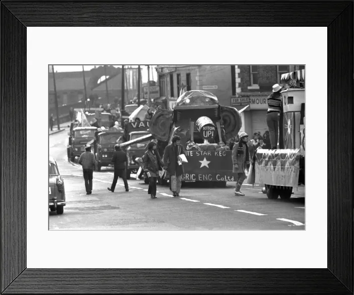 Framed Print : Lib - Newcastle students went to a lot of trouble to raise money for charity with their