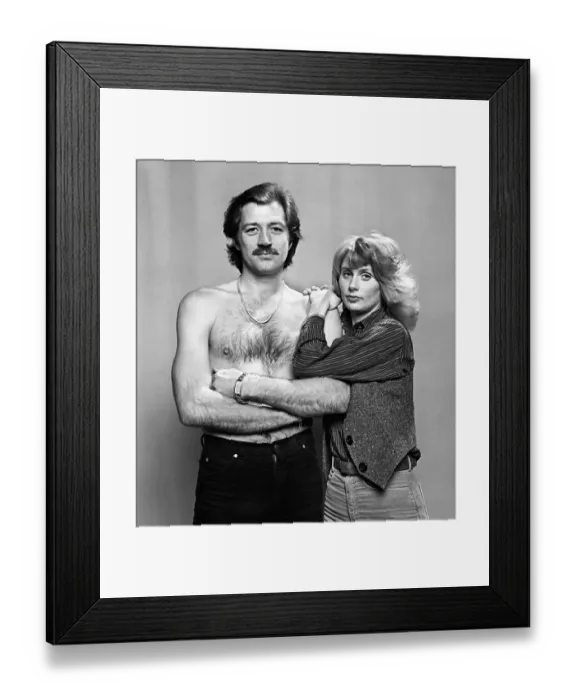Framed Print : Frank Worthington footballer with wife Brigitta January 1978 Framed Print : Frank Worthington footballer with wife Brigitta January 1978
