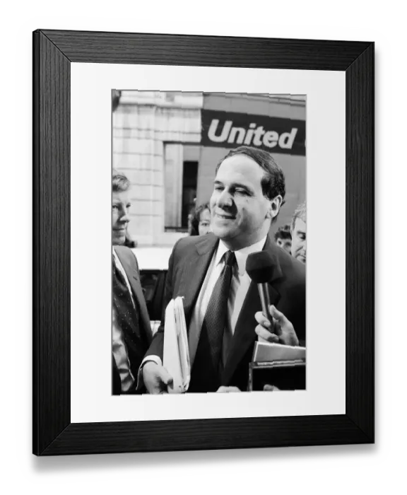 Framed Print : Trade and Industry Secretary Leon Brittan arrives at the Royal Society of Arts in London
