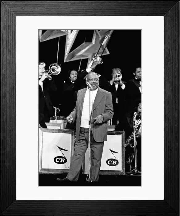 Framed Print : Count Basie at the Royal Variety Performance, London Palladium 10th November 1975 Framed Print : Count Basie at the Royal Variety Performance, London Palladium 10th November 1975