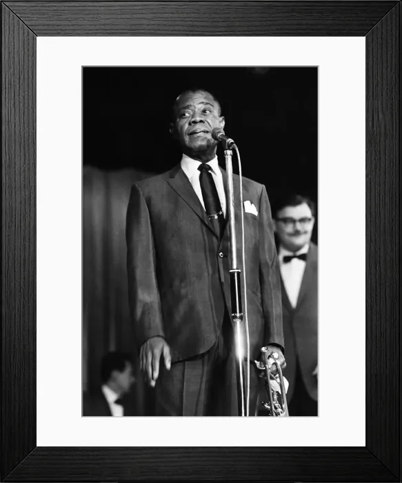 Framed Print : Louis Armstrong at the Batley Club 5th July 1968 Framed Print : Louis Armstrong at the Batley Club 5th July 1968