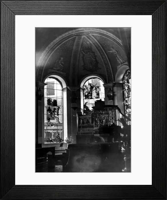 Framed Print : World War Two - Second World War - The ruins after a German air raid on a North East of