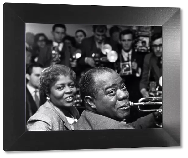 Louis Armstrong at a Press Conference at the Mayfair Hotel, London