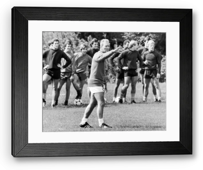 Framed Print : Coventry City manager Dave Sexton takes training with players. 19th May 1981 Framed Print : Coventry City manager Dave Sexton takes training with players. 19th May 1981