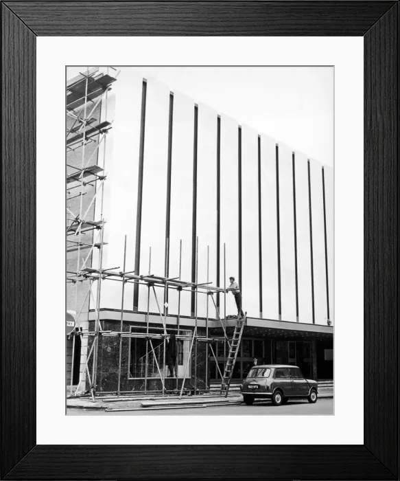 Framed Print : Scaffolding comes down after refurbishment on Birmingham Repertory Theatre Framed Print : Scaffolding comes down after refurbishment on Birmingham Repertory Theatre