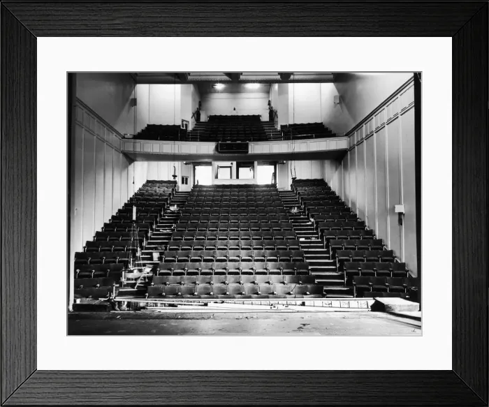 Framed Print : A view of the redecorated Birmingham Repertory Theatre showing the upholstered tip-up Framed Print : A view of the redecorated Birmingham Repertory Theatre showing the upholstered tip-up