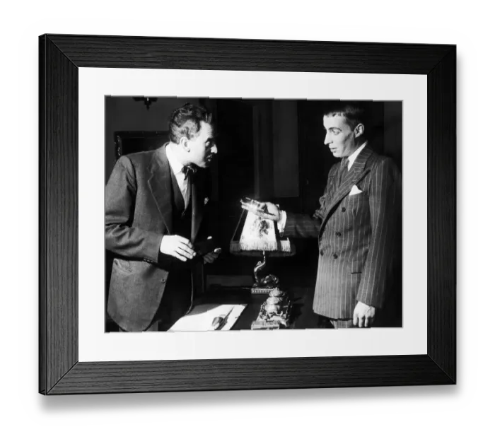Framed Print : Actors Clifford Parrish (left ) and Ian Richardson in the play Framed Print : Actors Clifford Parrish (left ) and Ian Richardson in the play