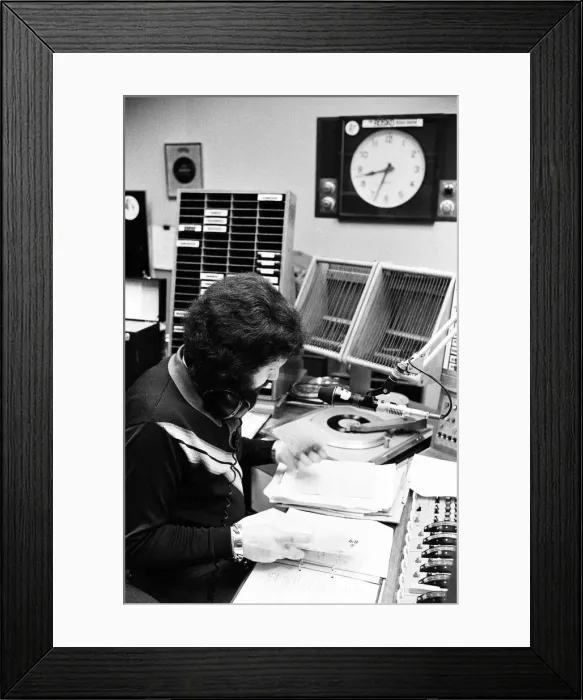 Framed Print : Dave Lee Travis DJ BBC Radio One Breakfast Show, 28th June 1978 Framed Print : Dave Lee Travis DJ BBC Radio One Breakfast Show, 28th June 1978