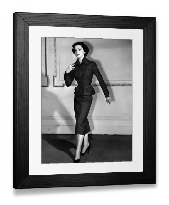 Framed Print : Clothing Fashion 1956: Russian housewives may soon be wearing this snappy little suit Framed Print : Clothing Fashion 1956: Russian housewives may soon be wearing this snappy little suit