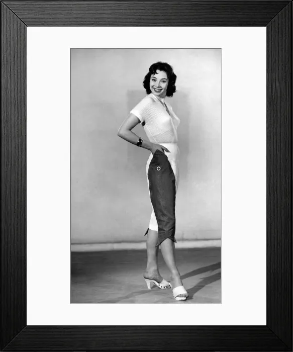 Framed Print : Clothing Fashion 1956. July 1956 P021281 Framed Print : Clothing Fashion 1956. July 1956 P021281