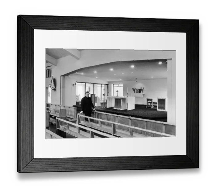 Framed Print : Parish Priest Father Paul Devaney, of Our lady of The Assumption Church in Tile Hill
