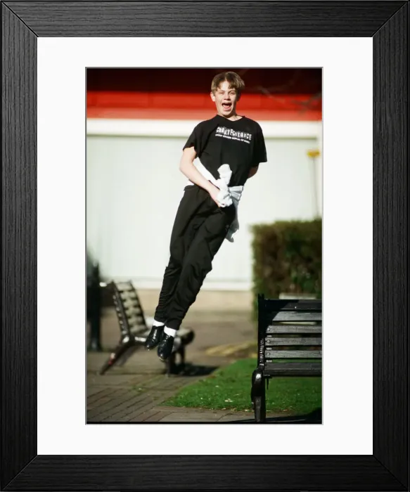 Framed Print : Tap dancer Ashley Nottingham is jumping with joy after being chosen to perform at a