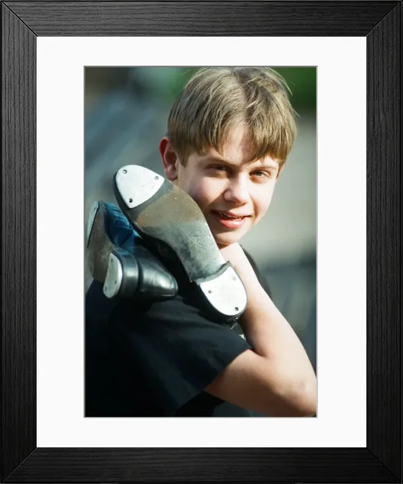 Framed Print : Tap dancer Ashley Nottingham is dancing with joy after being chosen to perform at a Framed Print : Tap dancer Ashley Nottingham is dancing with joy after being chosen to perform at a