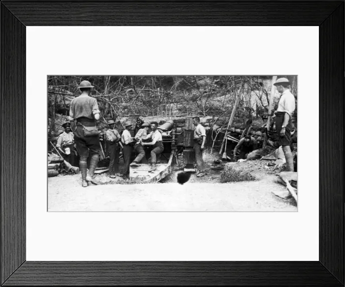 Framed Print : A six-inch howitzer of the Royal Artillery, during the Tenth Battle of the Isonzo 10th Framed Print : A six-inch howitzer of the Royal Artillery, during the Tenth Battle of the Isonzo 10th