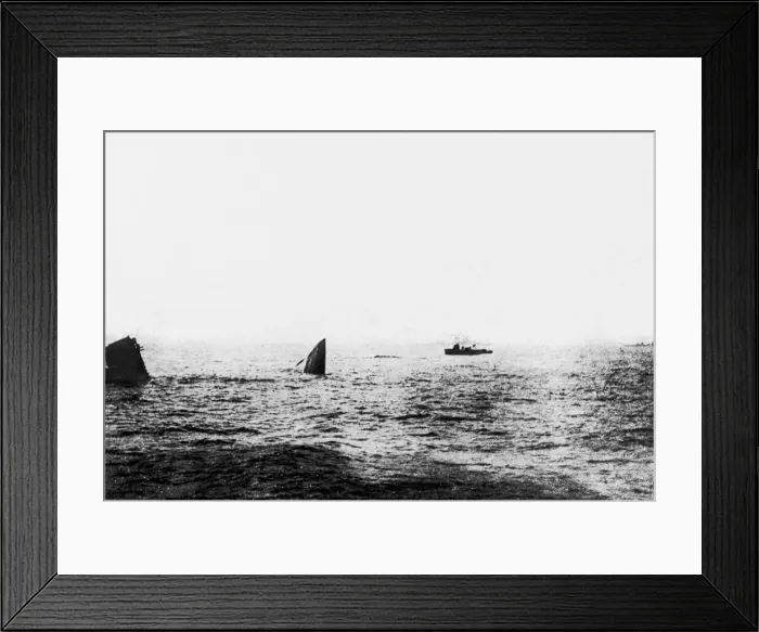 Framed Print : May 31, 1916: The two shattered halves of HMS Invincible the flagship of the 3rd Framed Print : May 31, 1916: The two shattered halves of HMS Invincible the flagship of the 3rd