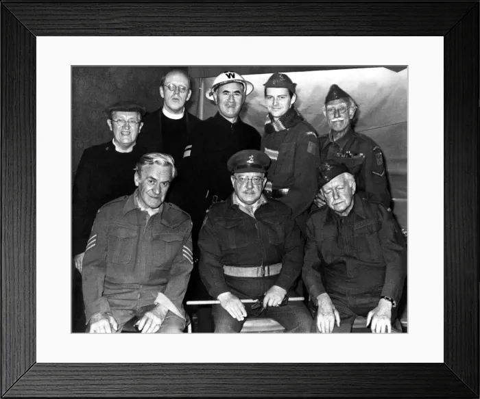 Framed Print : Television programme - The cast from Dads Army: A Nostalgic Music Framed Print : Television programme - The cast from Dads Army: A Nostalgic Music