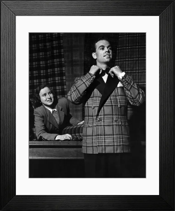 Framed Print : Clothing: Fashion: Menswear: Dinner and eveningwear: This is the tartan style dinner Framed Print : Clothing: Fashion: Menswear: Dinner and eveningwear: This is the tartan style dinner