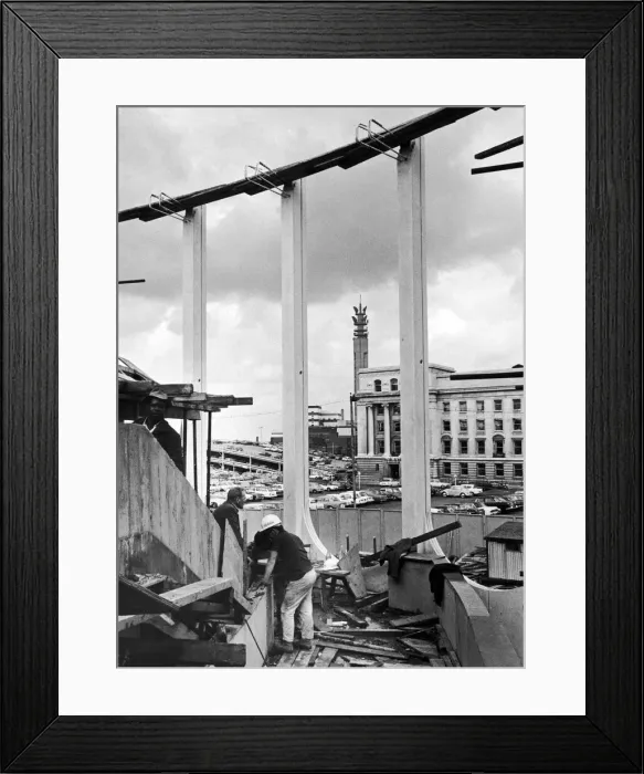 Framed Print : The New Birmingham Repertory Theatre under construction. 17th July 1970 Framed Print : The New Birmingham Repertory Theatre under construction. 17th July 1970