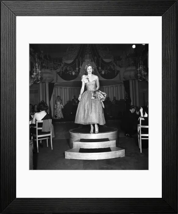 Framed Print : Fashion parade at the Cirs Club in London. March 1953 G19-001 Framed Print : Fashion parade at the Cirs Club in London. March 1953 G19-001