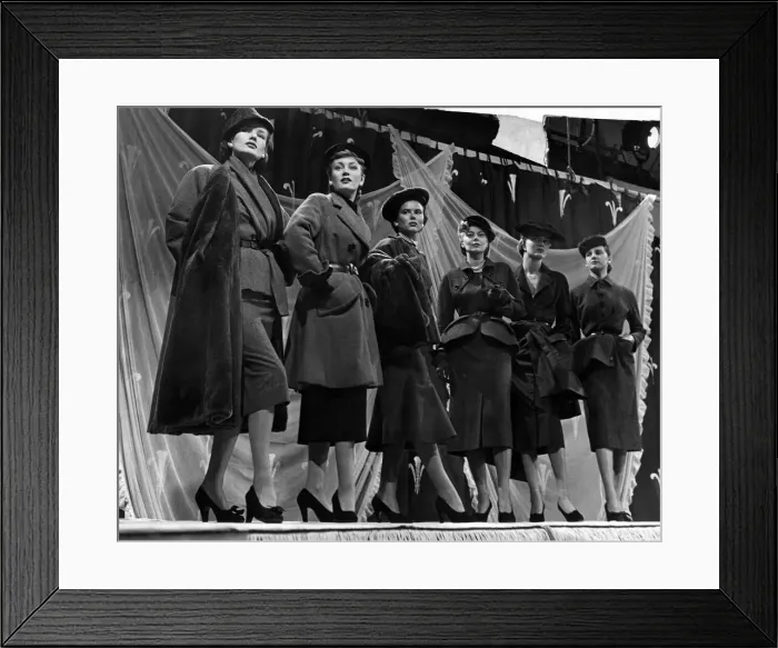 Framed Print : Christian Dior creations were modelled by his mannequins in London last night (Monday Framed Print : Christian Dior creations were modelled by his mannequins in London last night (Monday
