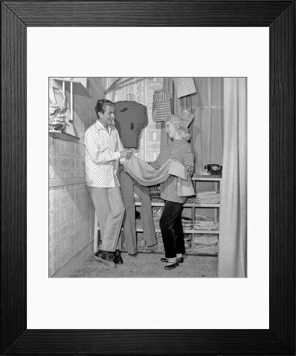 Framed Print : Clothing mens and womens fashions 1957: Models Michael Stanley Framed Print : Clothing mens and womens fashions 1957: Models Michael Stanley